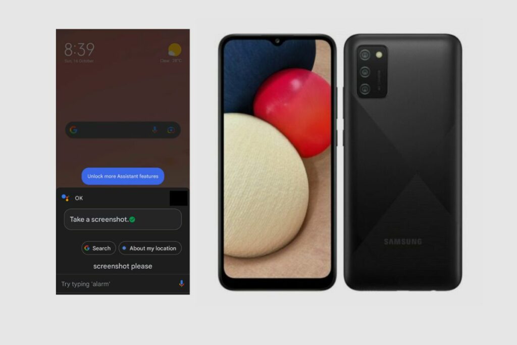 Using the Google Voice Assistant to Take a Screenshot with the Samsung Galaxy AO2S