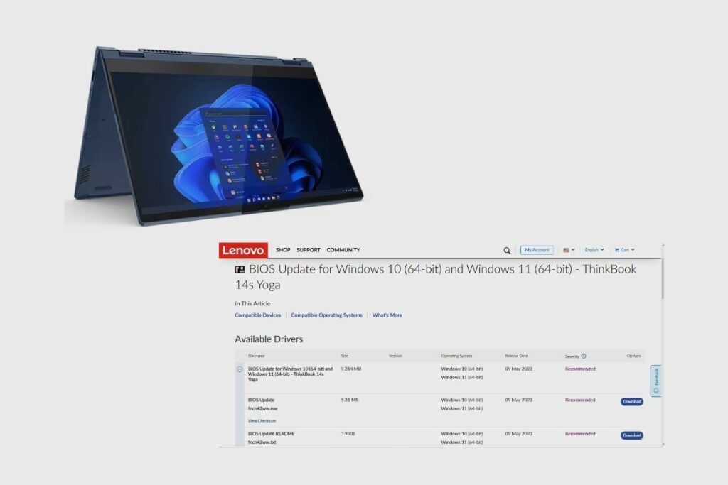 How to update the BIOS on the ThinkBook 14s Yoga (2)